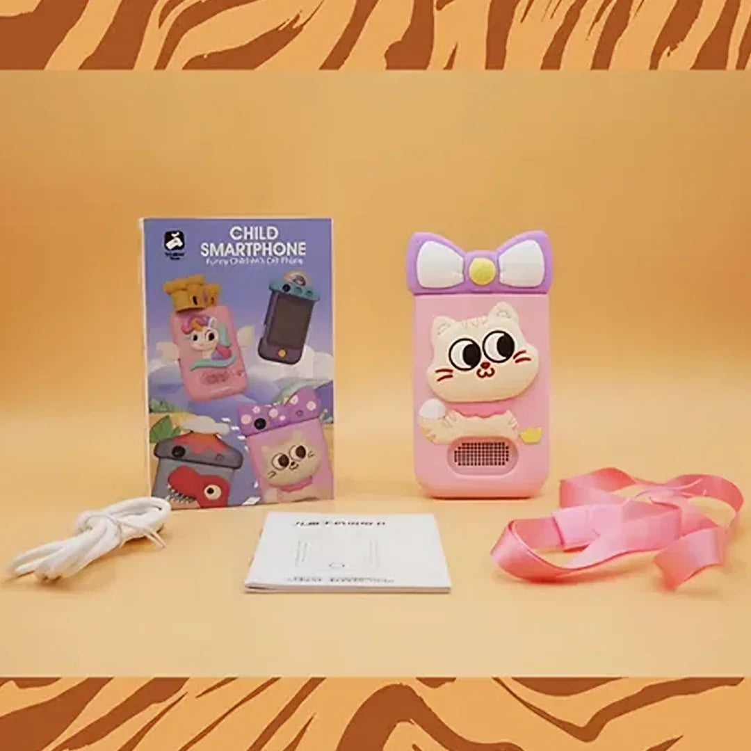 Inteligente Kids Cat Smart Phone Toy, Kids Digital 2.8'' Dual Camera Christmas, Birthday Gifts with Kids Dual Camera, Video, Game, Music Player and Multiple Functions for Kids - Jaiman Toys