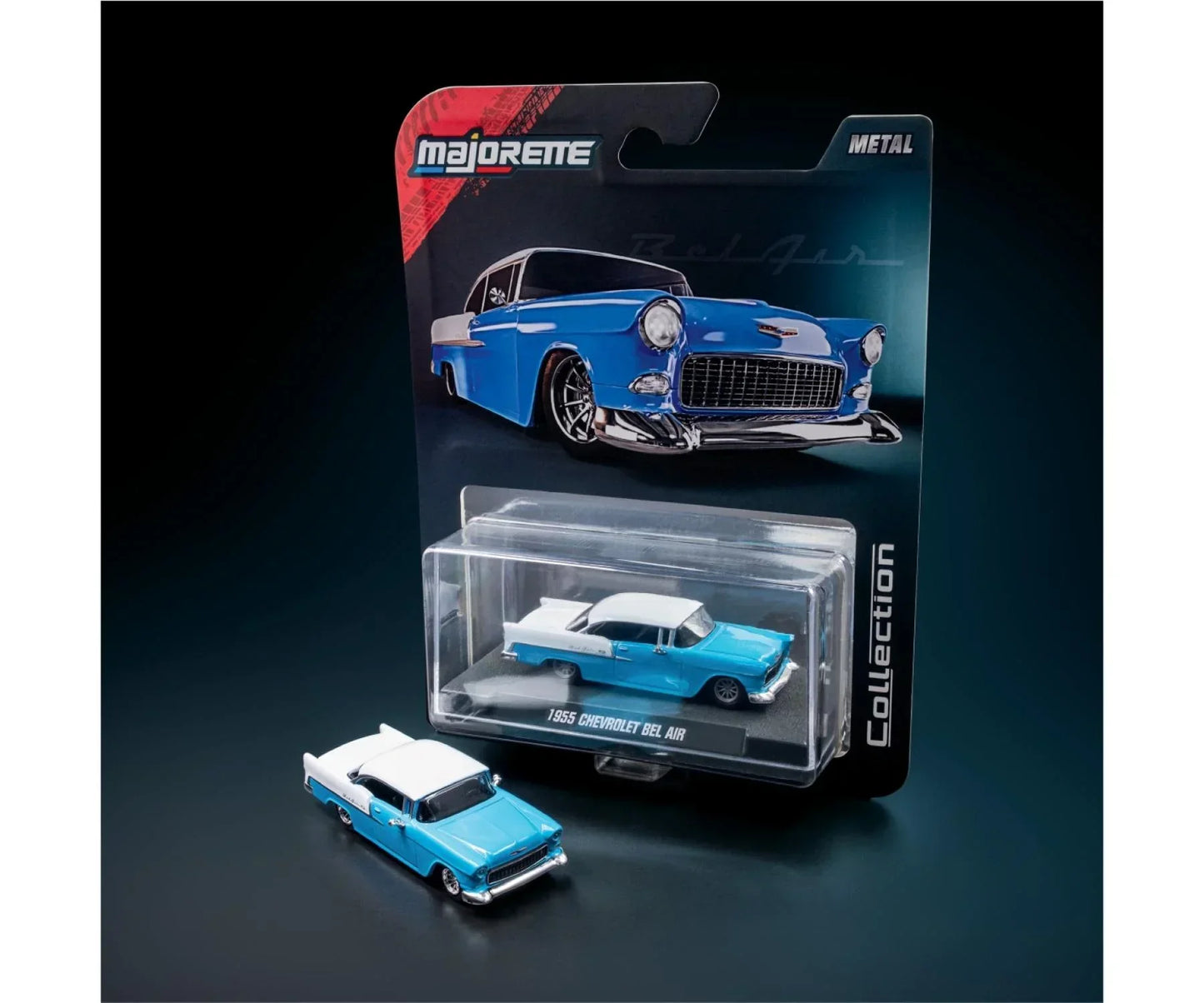 Majorette Collection 1955 Chevrolet Bel Air (Premium Collectible) -Diecast Car - Jaiman Toys