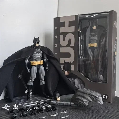 Batman Hush Black Version Action Figure – 1/12 Scale Superhero Collectible (6.3 Inch)