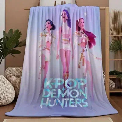 Kids Printed Blanket 150×200 cm | Extra-Large Soft & Cozy K-Pop Demon Hunters Design Blanket
