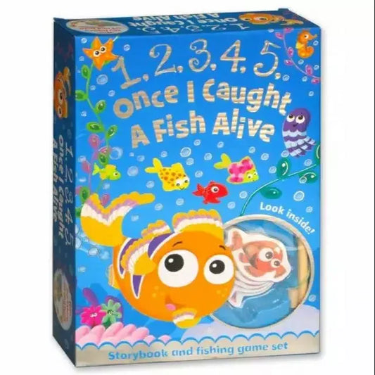 1 2 3 4 5 Once I Caught a Fish Alive Storybook and Fishing Game Set by Igloo Books - Jaiman Toys