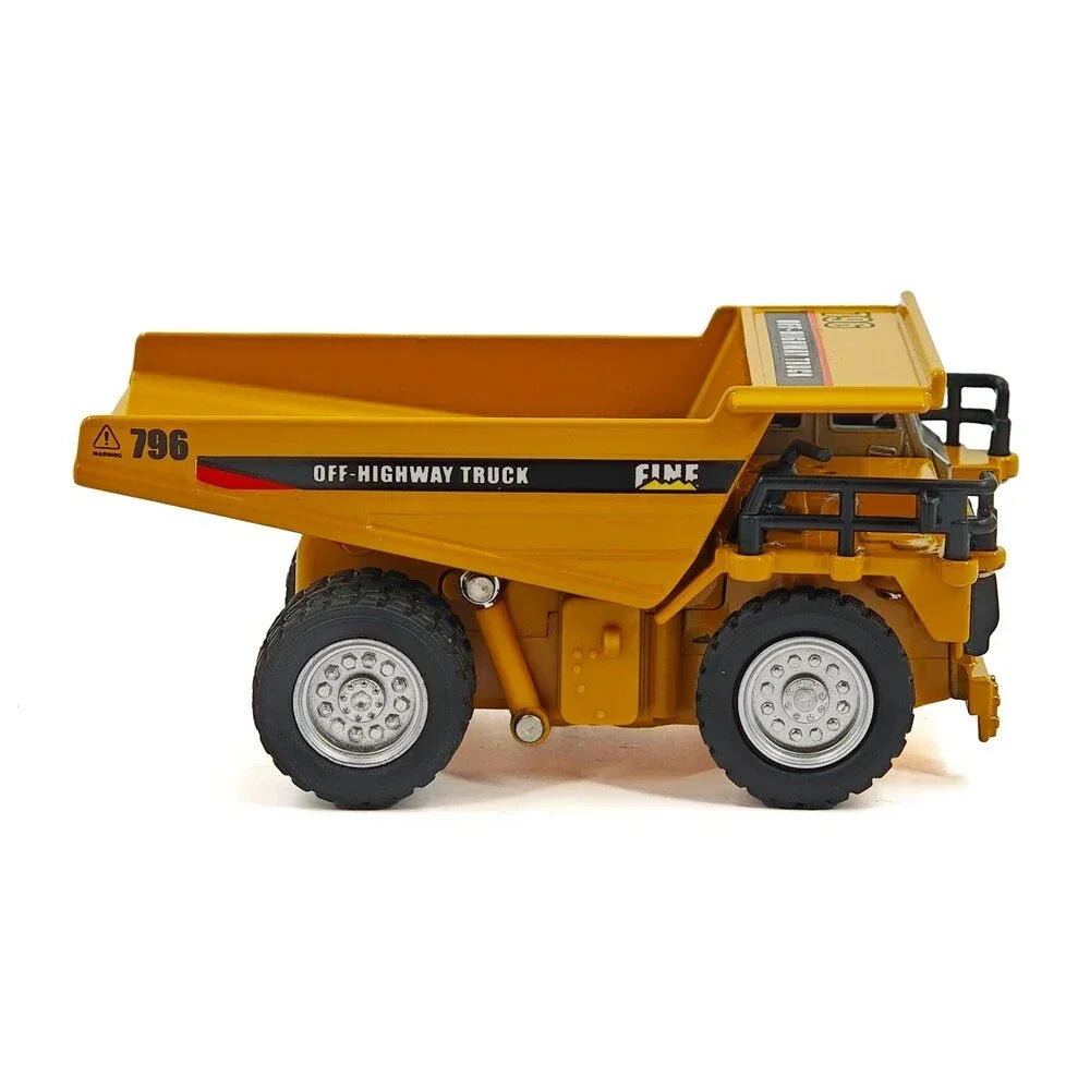 TRASPED HG4-414 1:64 Scale Mini RC Alloy Dump Truck | 2.4G App Control | Lights & Music