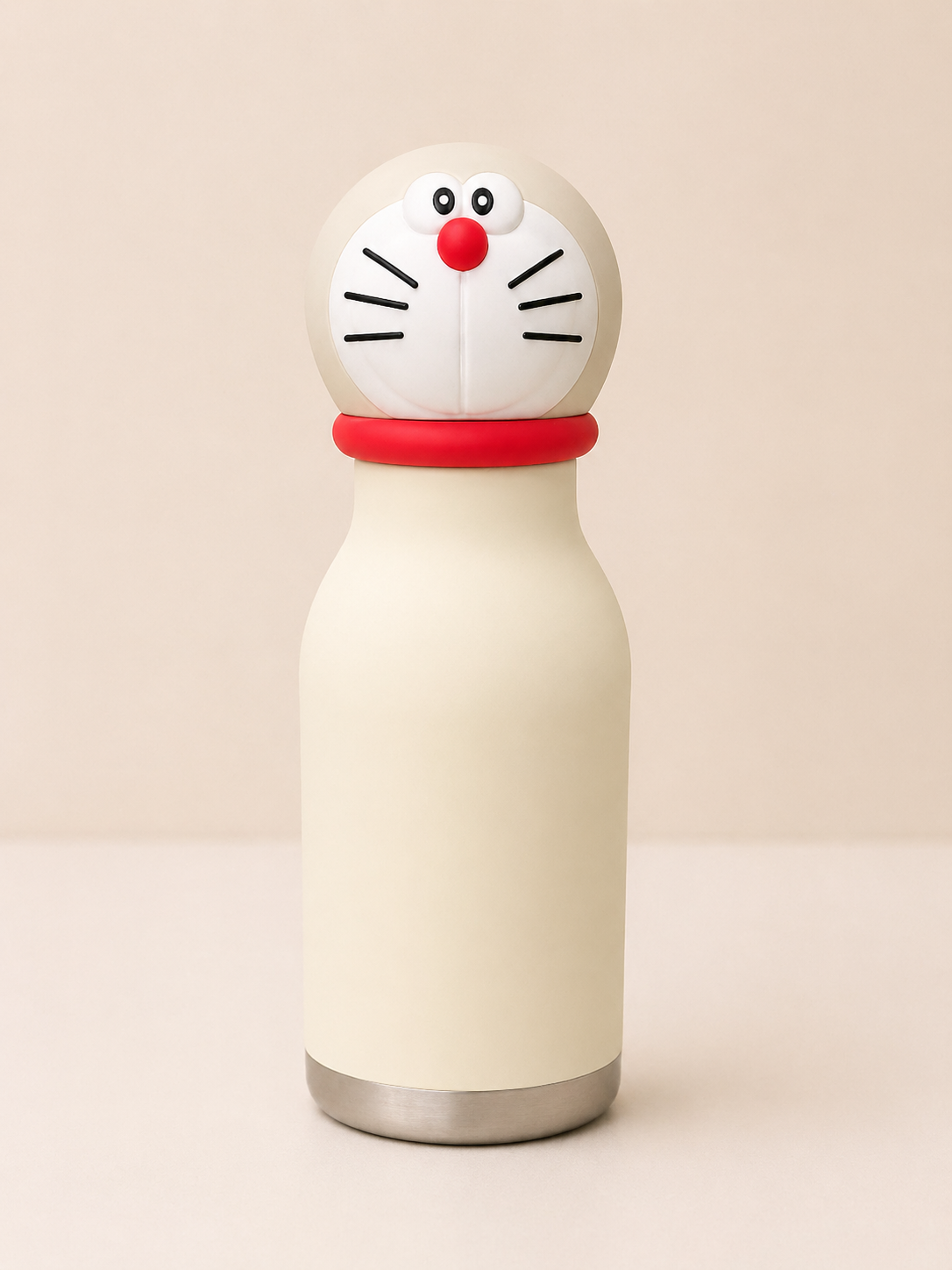 Afresh 365 Doraemon Character Head 450ml Insulated Stainless Steel Kids Water Bottle with Straw | 16oz Vacuum Flask