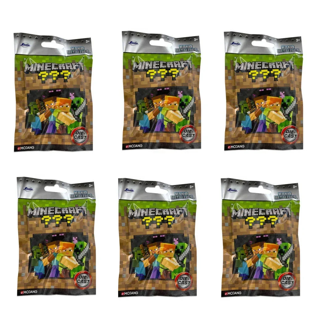 Minecraft Nano Metal Figures Mystery Bag: Assorted (Pack of 6) - Jaiman Toys