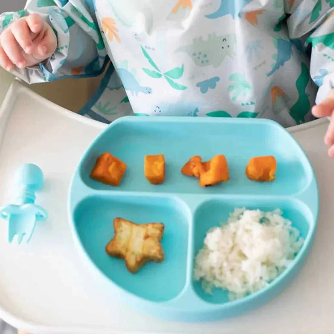 Bumkins Silicone Grip Dish Blue for Toddlers - Jaiman Toys