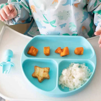 Bumkins Silicone Grip Dish Blue for Toddlers - Jaiman Toys