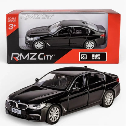 RMZ City BMW M550i 1:36 Die-Cast Alloy Car | Pull Back & Go | Openable Doors | 2 Color Variants