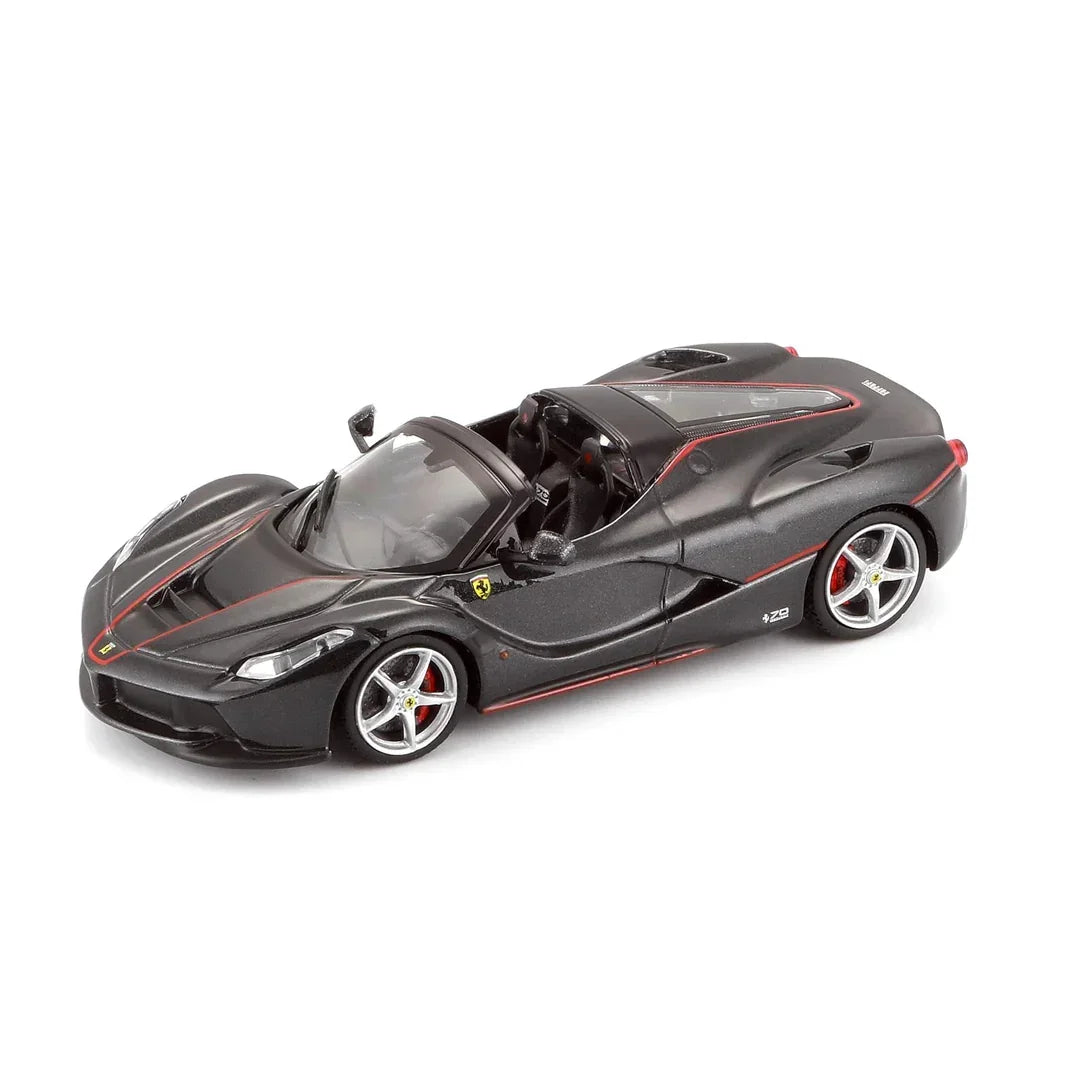 Bburago - 1/43 Scale Model La Ferrari aperta- Signature Series Sports Car Model (Black) Age 14+ - Jaiman Toys