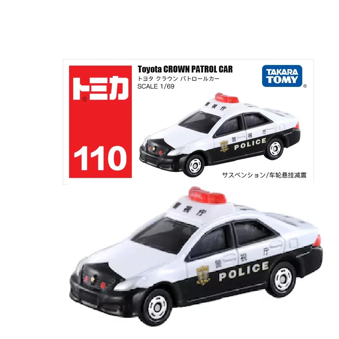 Tomica No. 110 Toyota Crown Police Car- TAKARA TOMY -Diecast Scale Model Car- 1/69 - Jaiman Toys
