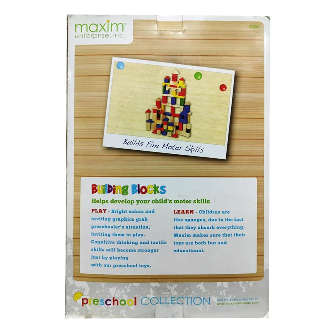 Building Blocks Preschool Collection from Maxim Age 18 months + (100 pcs) - Jaiman Toys