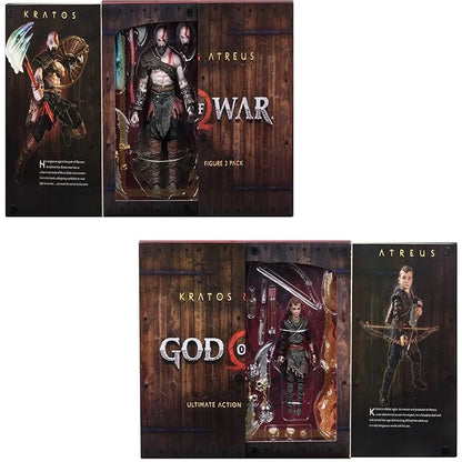NECA God of War Classic Game Kratos Atreus Ghost of Sparta Action Figure with Ax Sword - Jaiman Toys