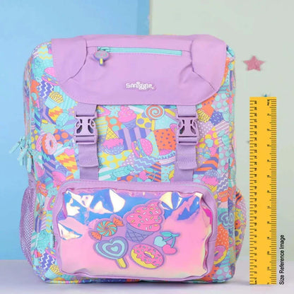 Smiggle School Bags Away Foldover Backpack – Lilac | Fun & Functional for Kids 3Y+ - Jaiman Toys