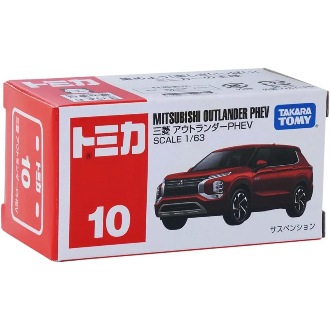 Tomica 10 MITSUBISHI OUTLANDER PHEV- TAKARA TOMY -Diecast Scale Model Car - 1/63 - Jaiman Toys