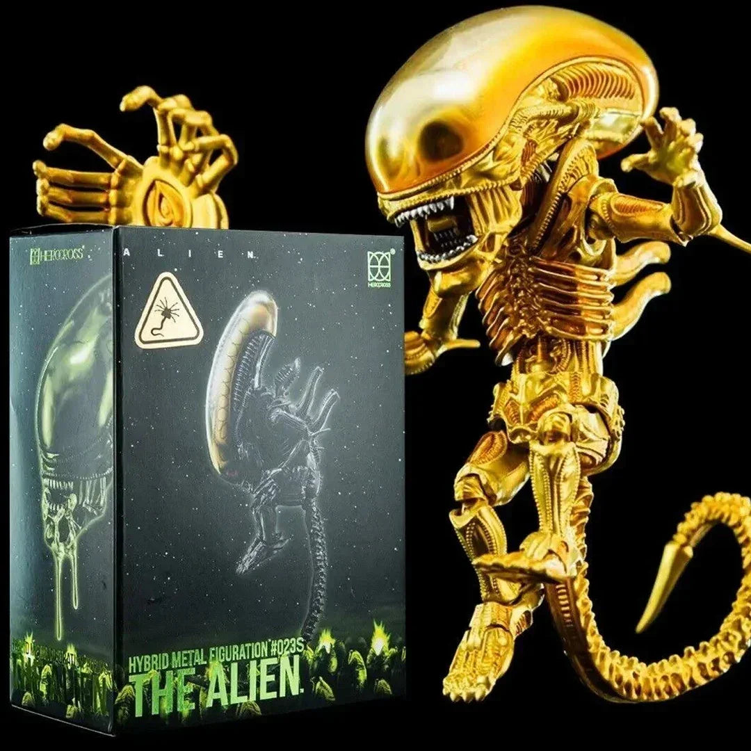 Herocross Alien Special Edition Gold Hybrid Action Figure - Jaiman Toys