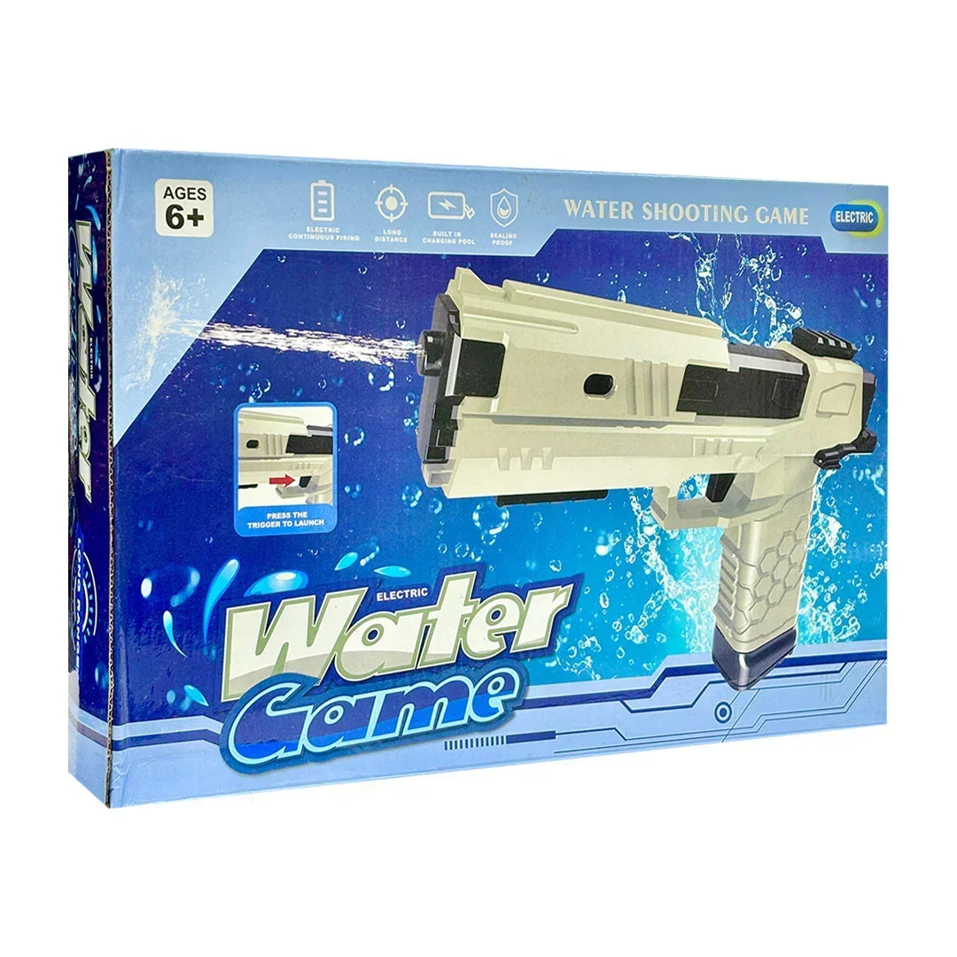 Electric Water Game, Automatic Water Gun,with Large Capacity, Holi Water Gun with Long Range Pistol for Children (Transparent) - Jaiman Toys