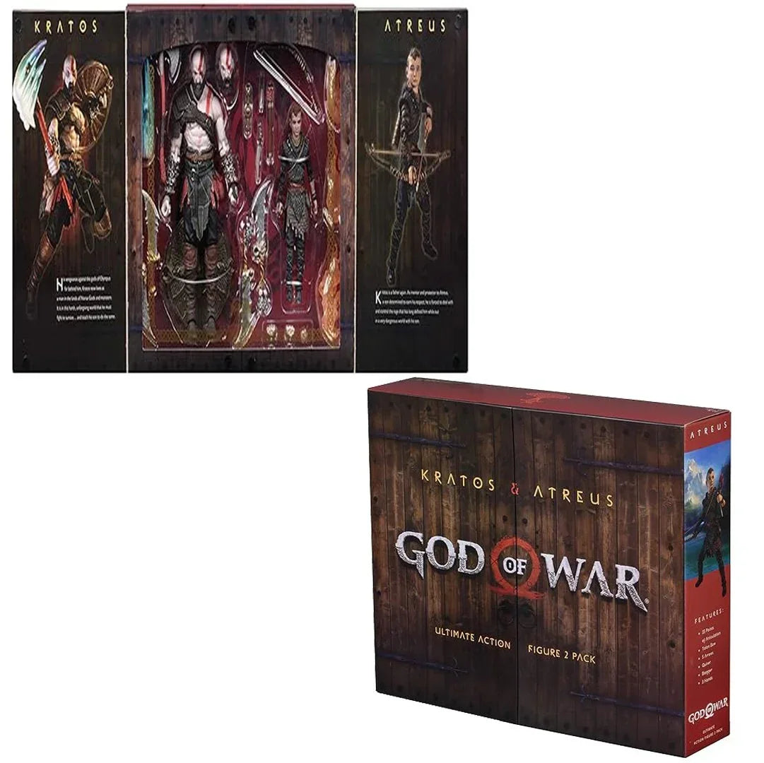 NECA God of War Classic Game Kratos Atreus Ghost of Sparta Action Figure with Ax Sword - Jaiman Toys