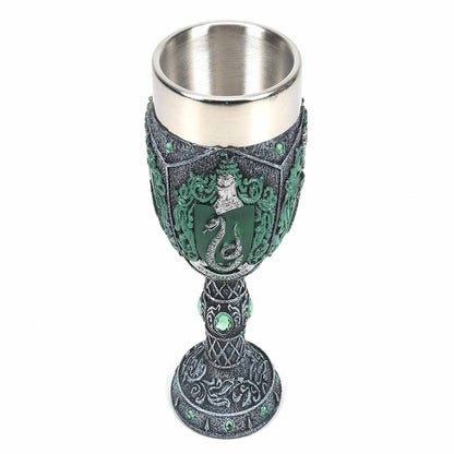 Harry Potter Slytherin House Goblet Chalice 17cm | Premium Collectible Fantasy Cup | Medieval Style Decorative Drinkware