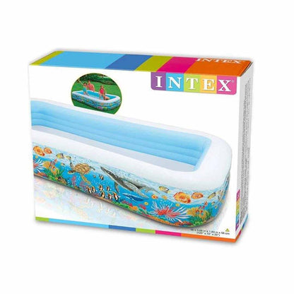 Intex 58485 Swim Center Inflatable Family Pool 10 Feet – Large Kids Outdoor Garden Swimming Pool
