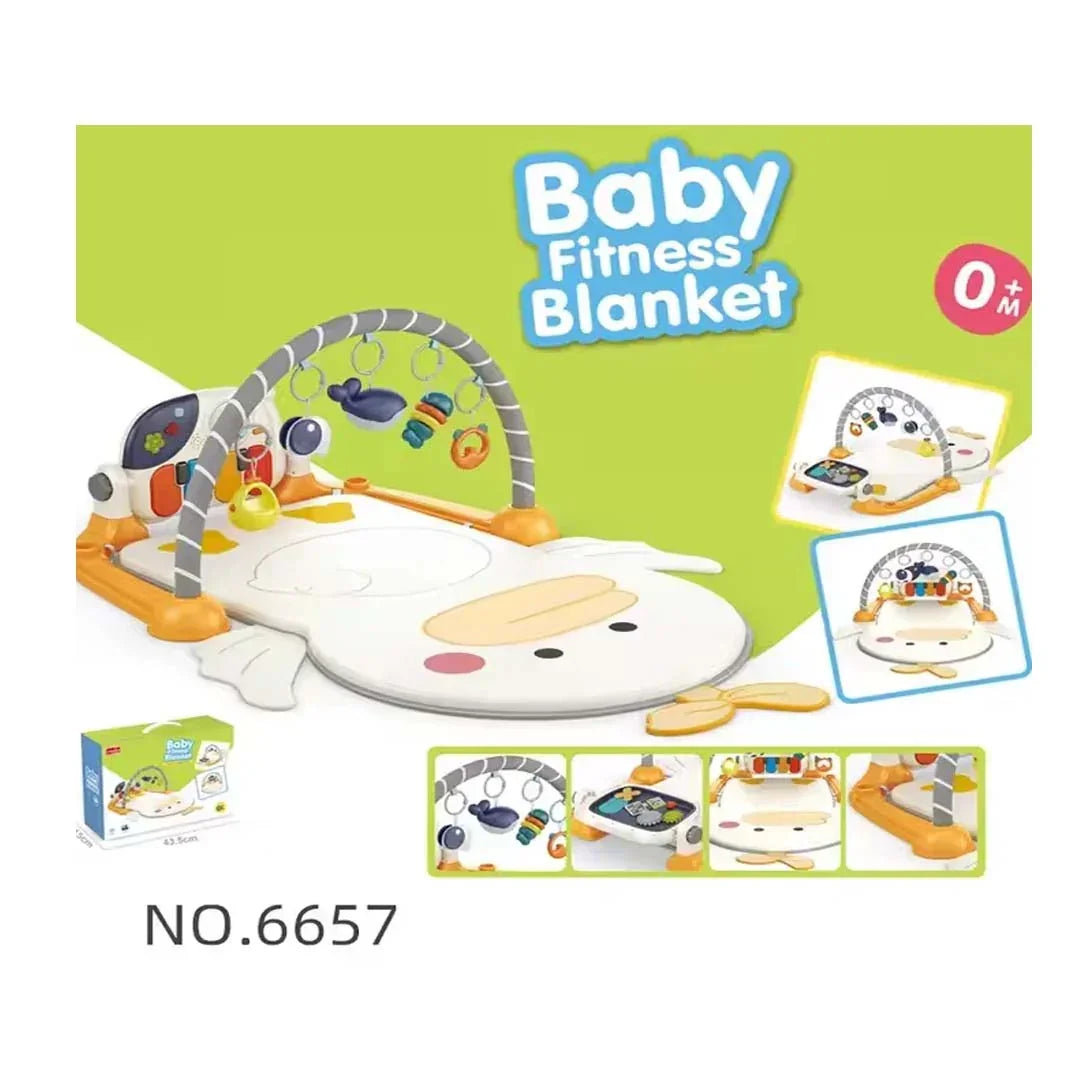 Baby Fitness Blanket – Infant Multi-Function Play Gym Mat with Hanging Toys & Music | Newborn Activity Mat (0+ Months) - Jaiman Toys