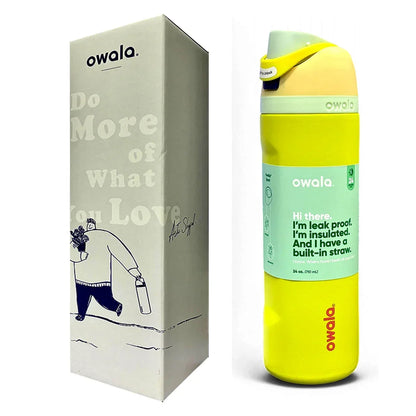 Owala FreeSip Insulated Stainless Steel Water Bottle with Straw for Sports, Travel, and School 24 OZ | 710 ML (Light Green) - Jaiman Toys