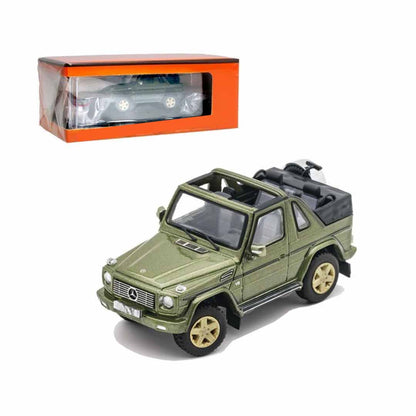 GCD 1:64 Mercedes-Benz G500 Cabriolet W463 Green Die-Cast Model Car (LHD) with Accessories