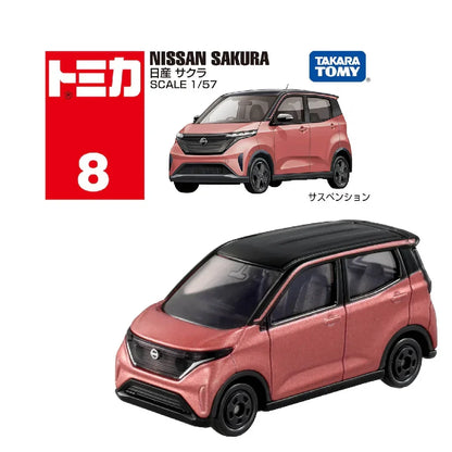 Tomica #8 Nissan Sakura- TAKARA TOMY -Diecast Scale Model Car - 1/57 - Jaiman Toys