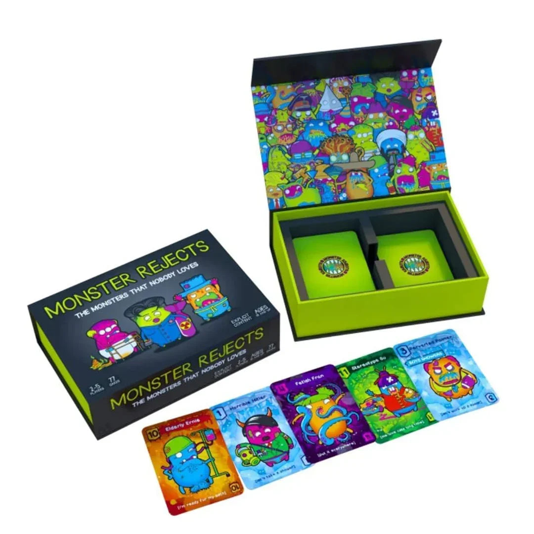Monster Rejects - The Monsters that Nobody Loves! Card Game (2-5 Players) Age 18+ - Jaiman Toys