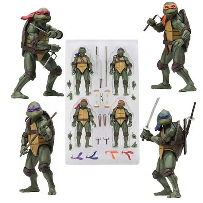 NECA TMNT Teenage Mutant Ninja Turtles SDCC 2018 1990 Movie 4-Pack (Rare Edition) - Jaiman Toys