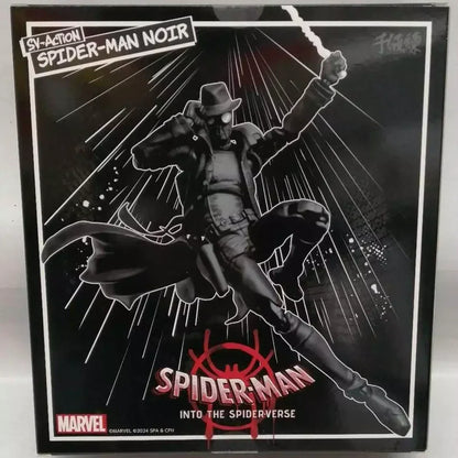 Spider-Man Noir action figure box from Into the Spider-Verse, Marvel collectible toy