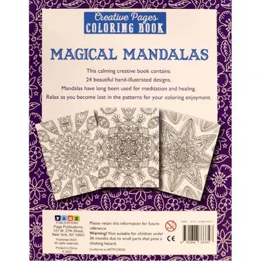 Magical Mandalas: Color Your Way to Calm (Creative Pages by Page Publications – Includes Coloring - Jaiman Toys
