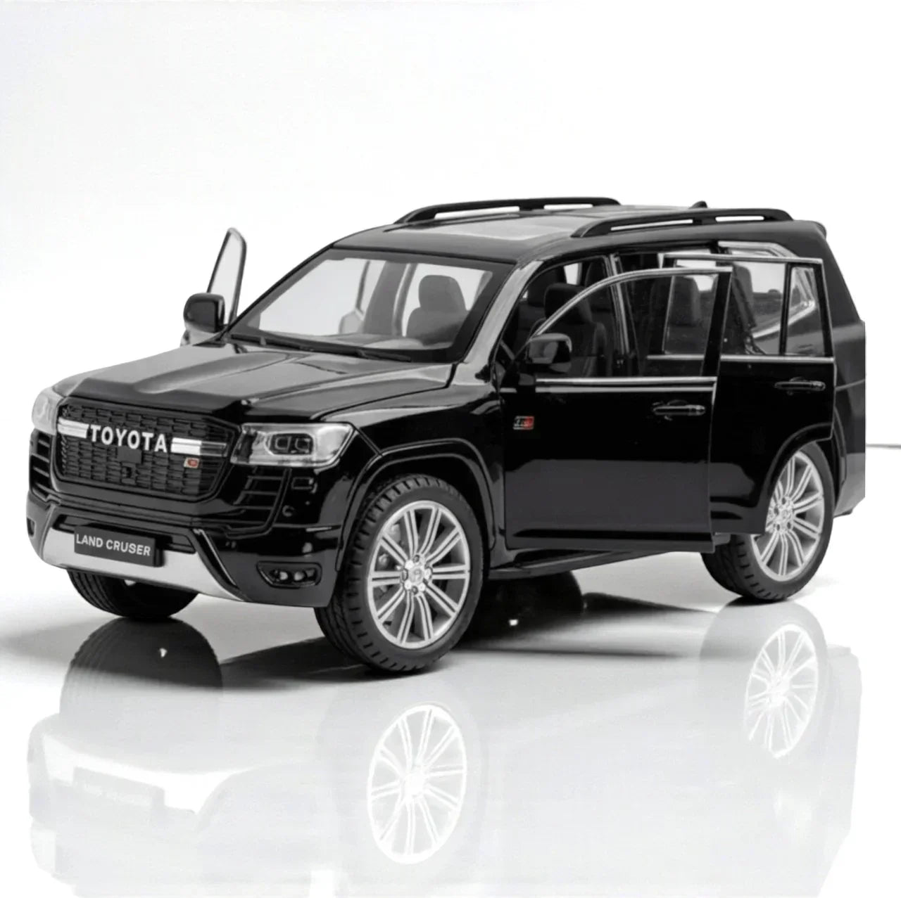 LJX Model 1:24 Toyota Land Cruiser Diecast Car – Pull Back Action, Openable Doors, Metal Body Collectible
