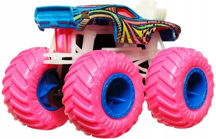 Hot Wheels Monster Trucks Rodger Dodger Glow in the Dark – Neon Monster Truck Toy