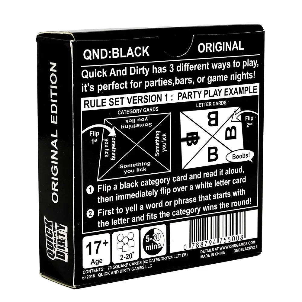 Quick And Dirty Original Edition Board Game - Jaiman Toys