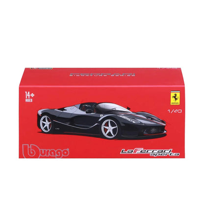 Bburago - 1/43 Scale Model La Ferrari aperta- Signature Series Sports Car Model (Black) Age 14+ - Jaiman Toys