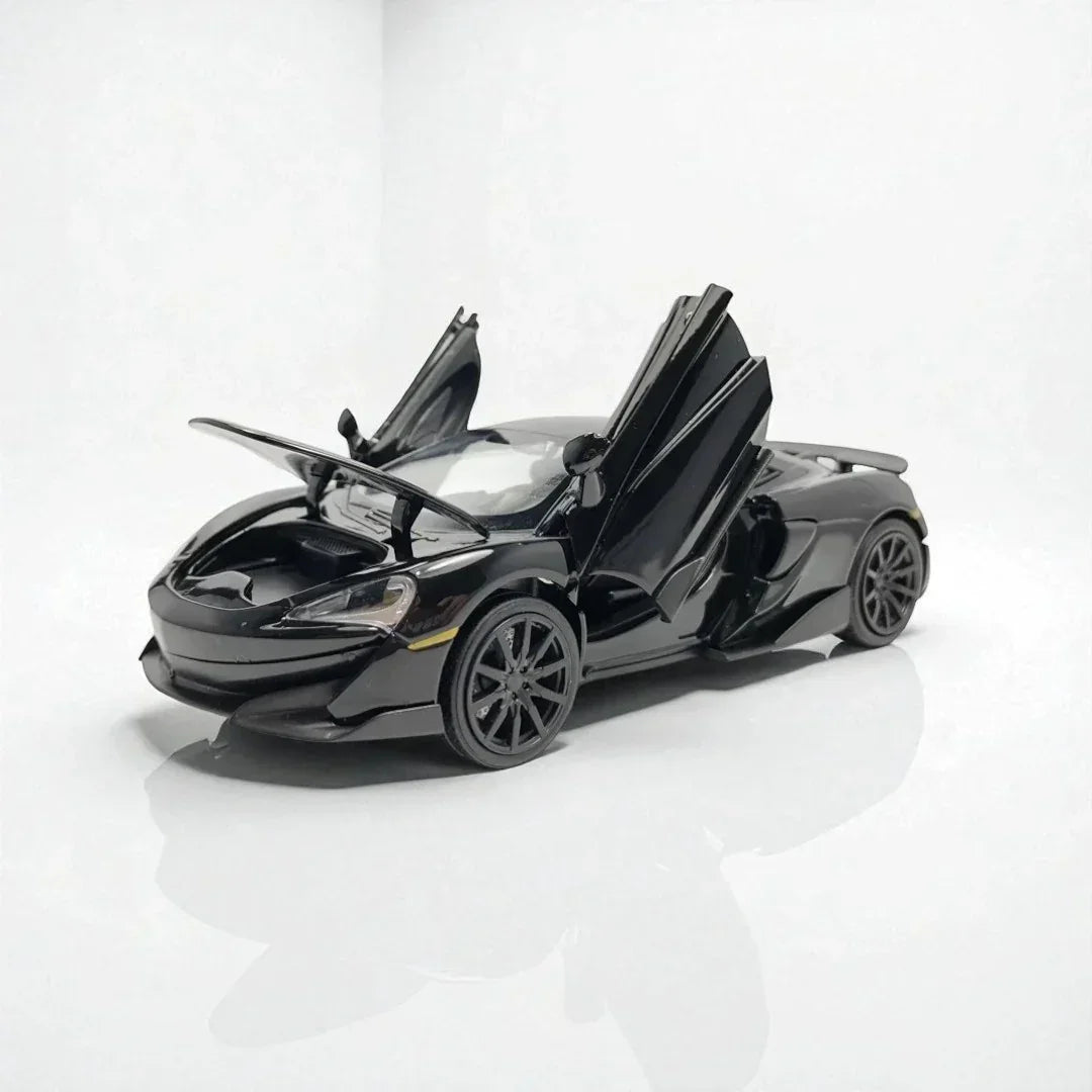 RMZ Hobby 1:32 McLaren 600LT Die-Cast Model Car – Black with Openable Doors, Light & Sound (664994) - Jaiman Toys