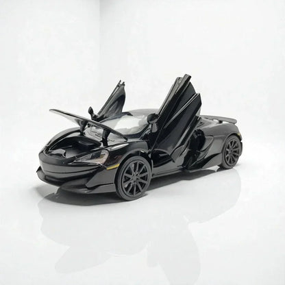 RMZ Hobby 1:32 McLaren 600LT Die-Cast Model Car – Black with Openable Doors, Light & Sound (664994) - Jaiman Toys