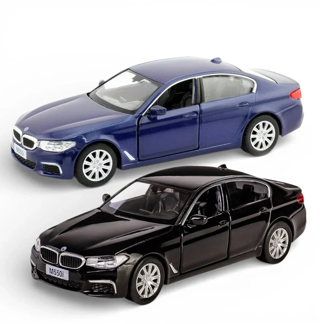 RMZ City BMW M550i 1:36 Die-Cast Alloy Car | Pull Back & Go | Openable Doors | 2 Color Variants