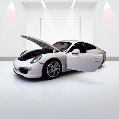 Rastar 1:24 Porsche 911 Carrera S Diecast Model – White | Openable Doors, Premium Collectible Car (56200) - Jaiman Toys
