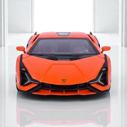 JOY JUNCTION 1:24 Lamborghini Sian FKP 37 Die-Cast Model Car – Orange | Openable Doors, Pull-Back Action, Lights & Sound (JJ262) - Jaiman Toys