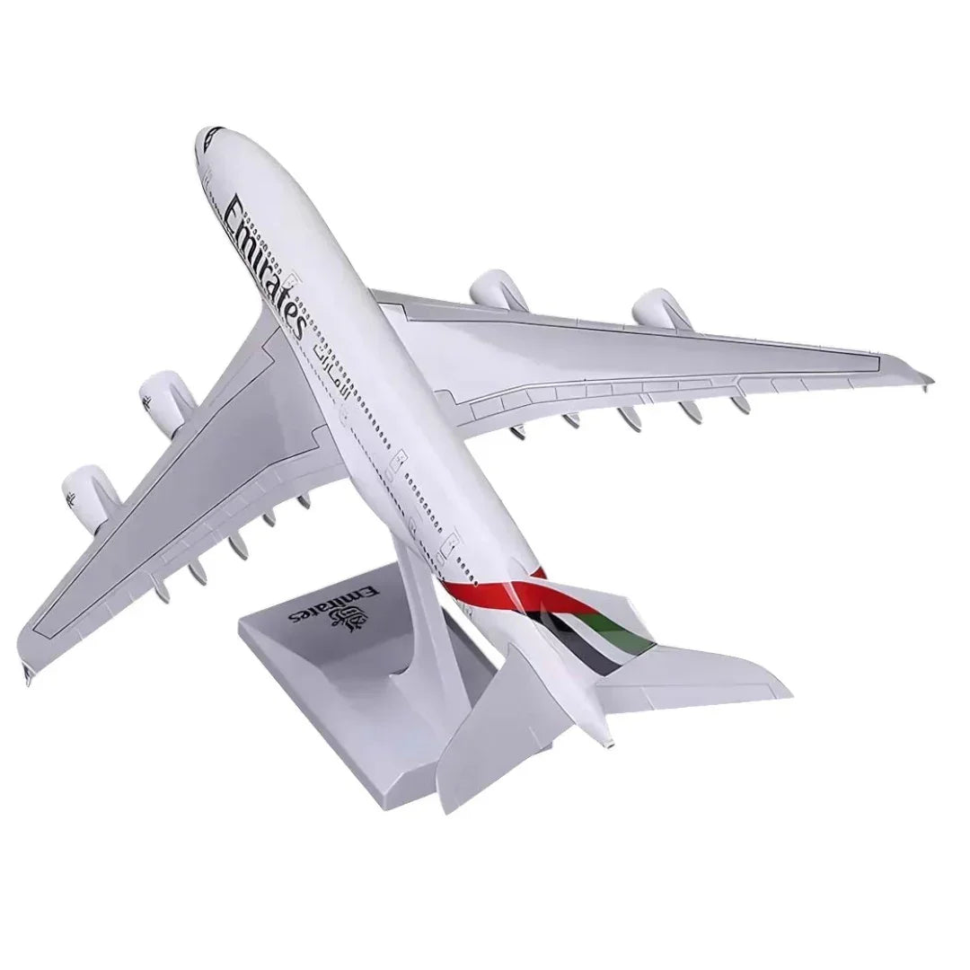 Diecast Collectible 1:250 Scale Model Airplane With Light & Sound – Emirates Airbus A380-800 - Jaiman Toys
