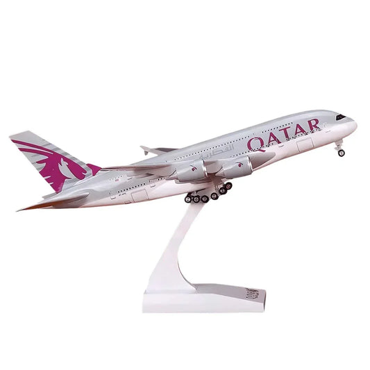 Diecast Collectible 1:250 Scale Model Airplane – Qatar Airways Airbus A380 - Jaiman Toys