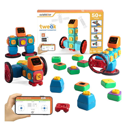 Avishkaar Tweak Robotics Kit for Kids | Modular STEM Toy with Block Coding & Sensors