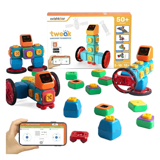 Avishkaar Tweak Robotics Kit for Kids | Modular STEM Toy with Block Coding & Sensors