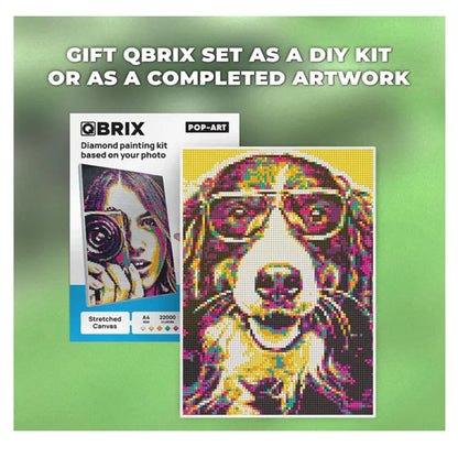 QBRIX A4  Diamond Painting Pop-Art (Medium) 22000 Crystals| DIY Mosaic Art Craft Kit