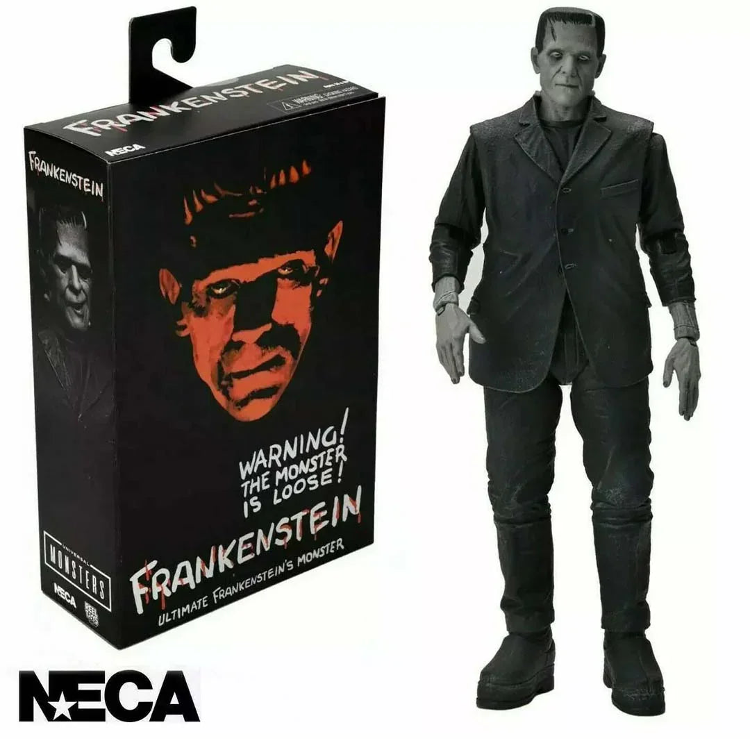NECA Universal Monsters 90th Anniversary – Ultimate Frankenstein (Black & White) 7” Scale Figure - Jaiman Toys