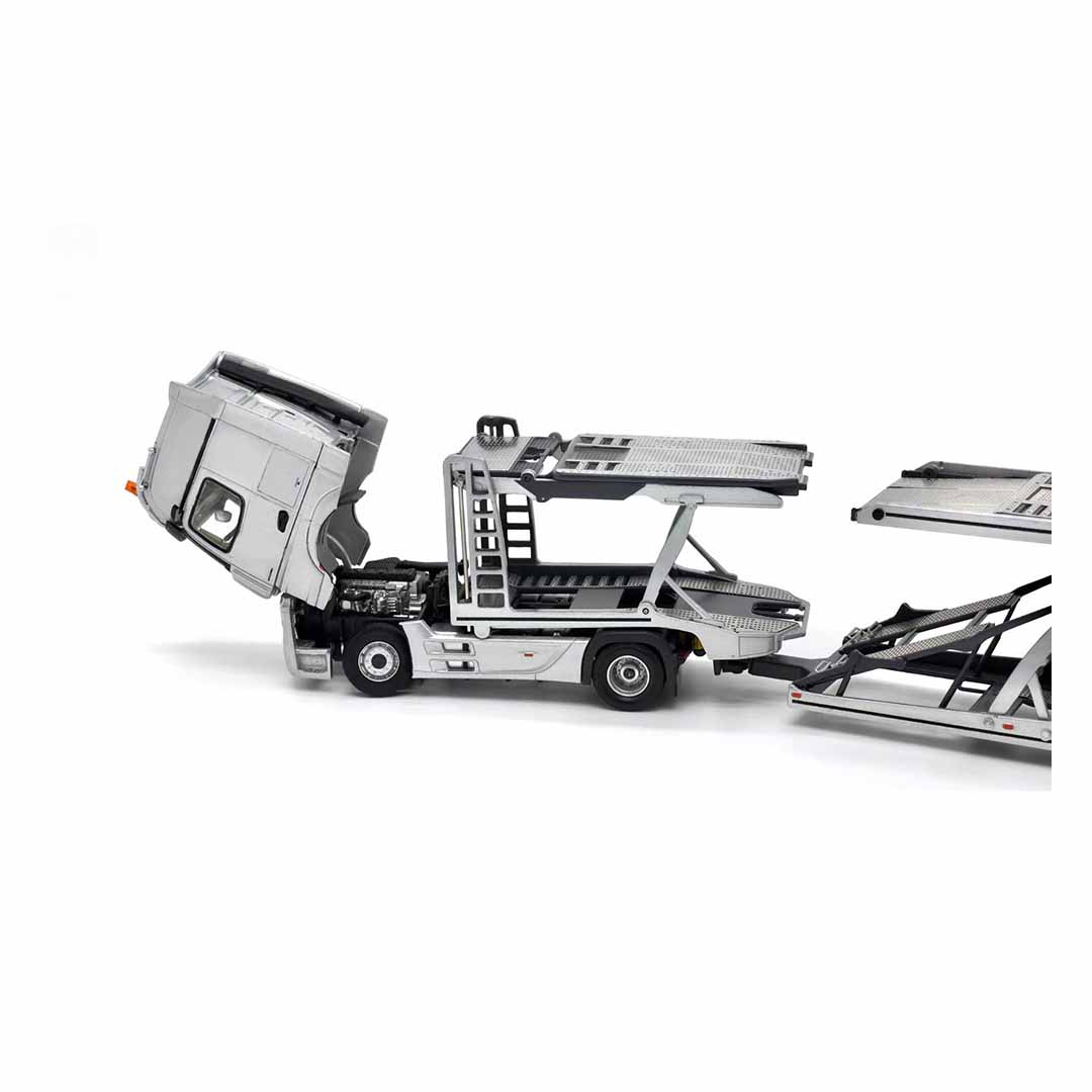 UNIQUE MODELS x Tiny 1:64 Mercedes-Benz Actros MP5 Black City Transporter Die-Cast Truck Model
