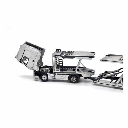 UNIQUE MODELS x Tiny 1:64 Mercedes-Benz Actros MP5 Black City Transporter Die-Cast Truck Model