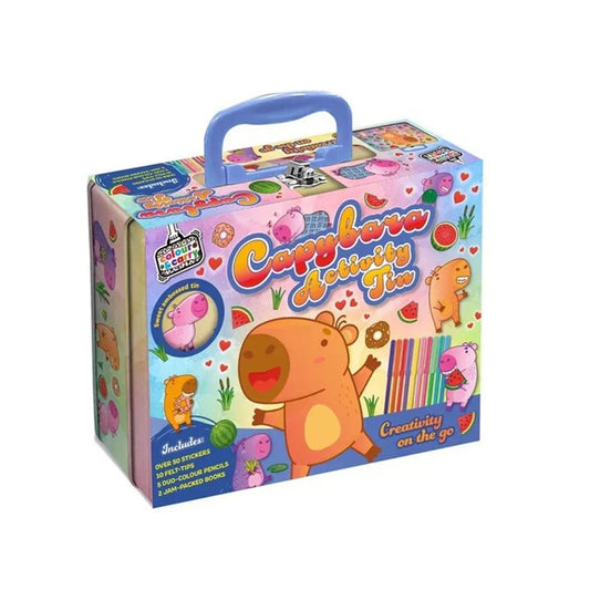 Capybara Activity Tin for Kids – Colouring, Stickers & Creative Fun Set