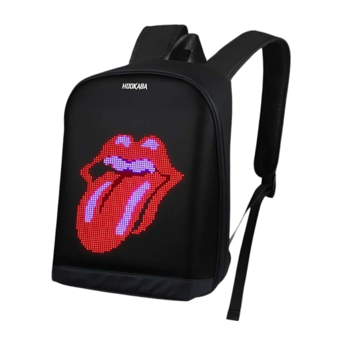 Hookaba Urban Buzz LED Backpack – Futuristic Hard Shell | Waterproof | 15.6” Laptop | Night-Ready Design - Black - Jaiman Toys