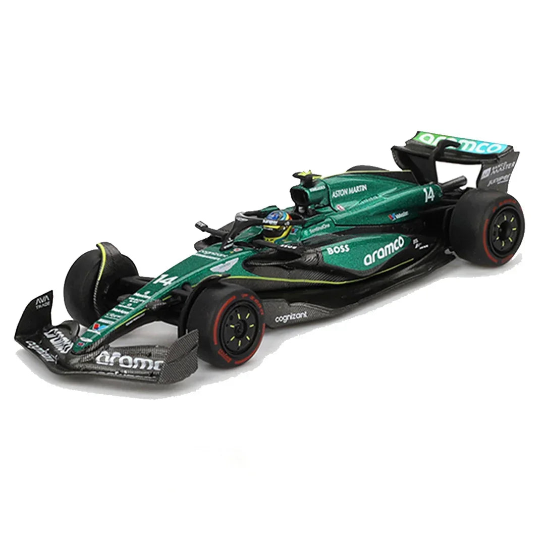 Mini GT 1:64 Aston Martin AMR24 #14 F1 2024 + Nissan LBWK S15 Silvia SB Super Diecast Model Combo
